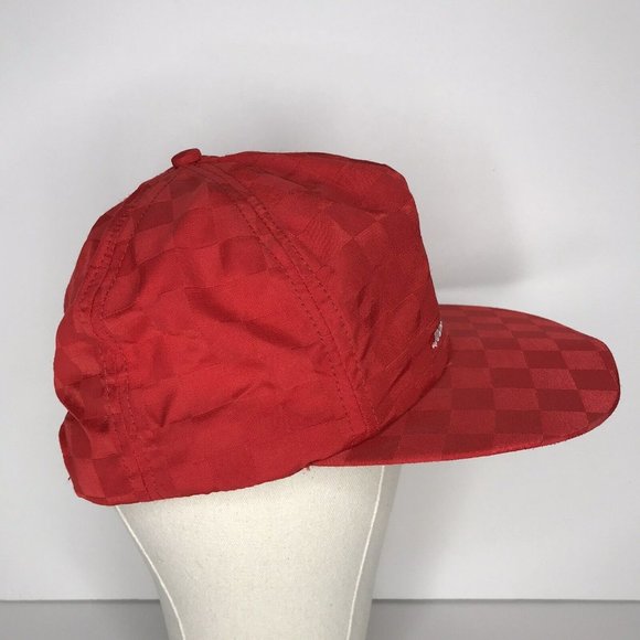 Vintage Red Checkered Jackson Hole Wyoming Birdie for Breath Golf Snapback Hat - Picture 3 of 8